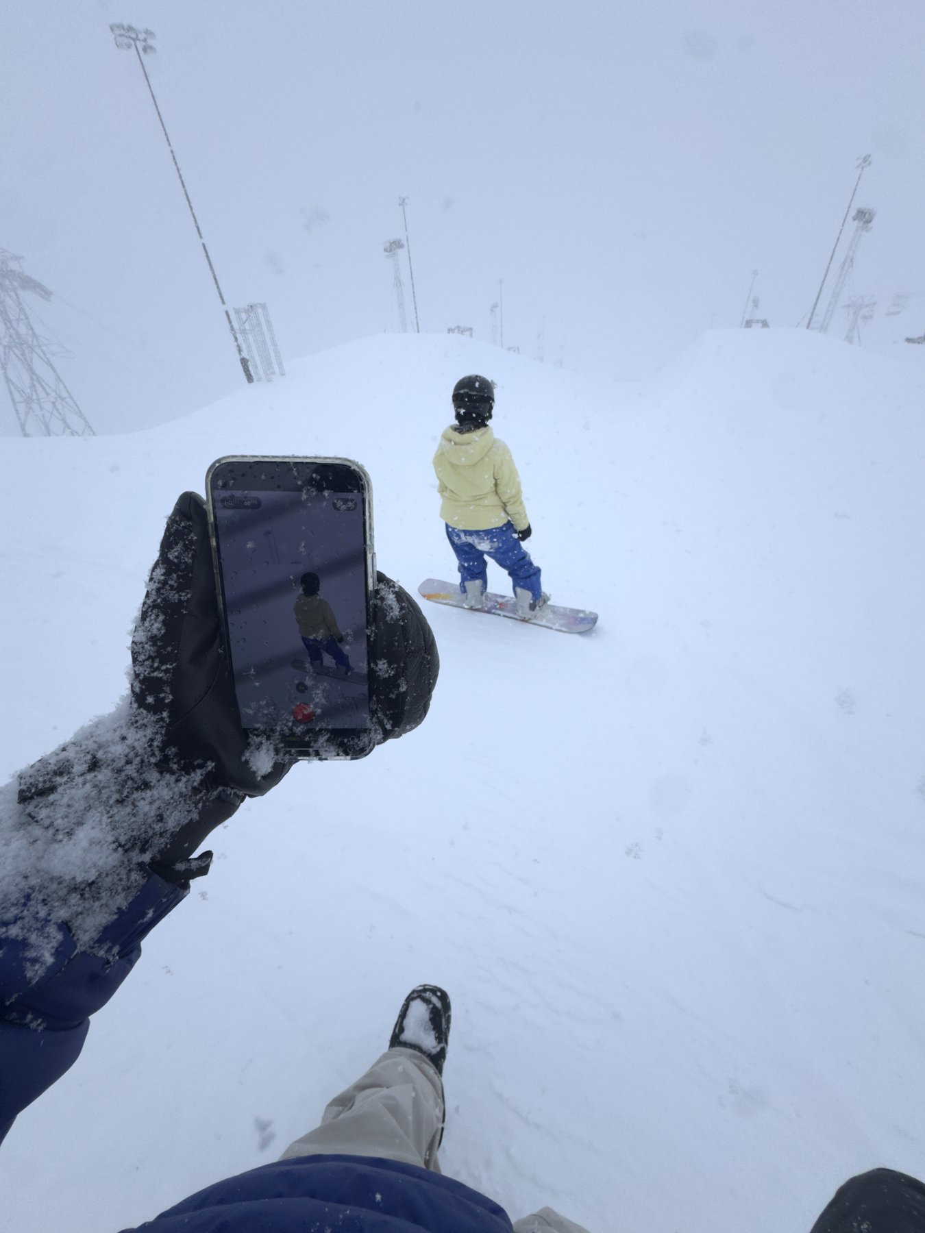Filming a rider for video feedback